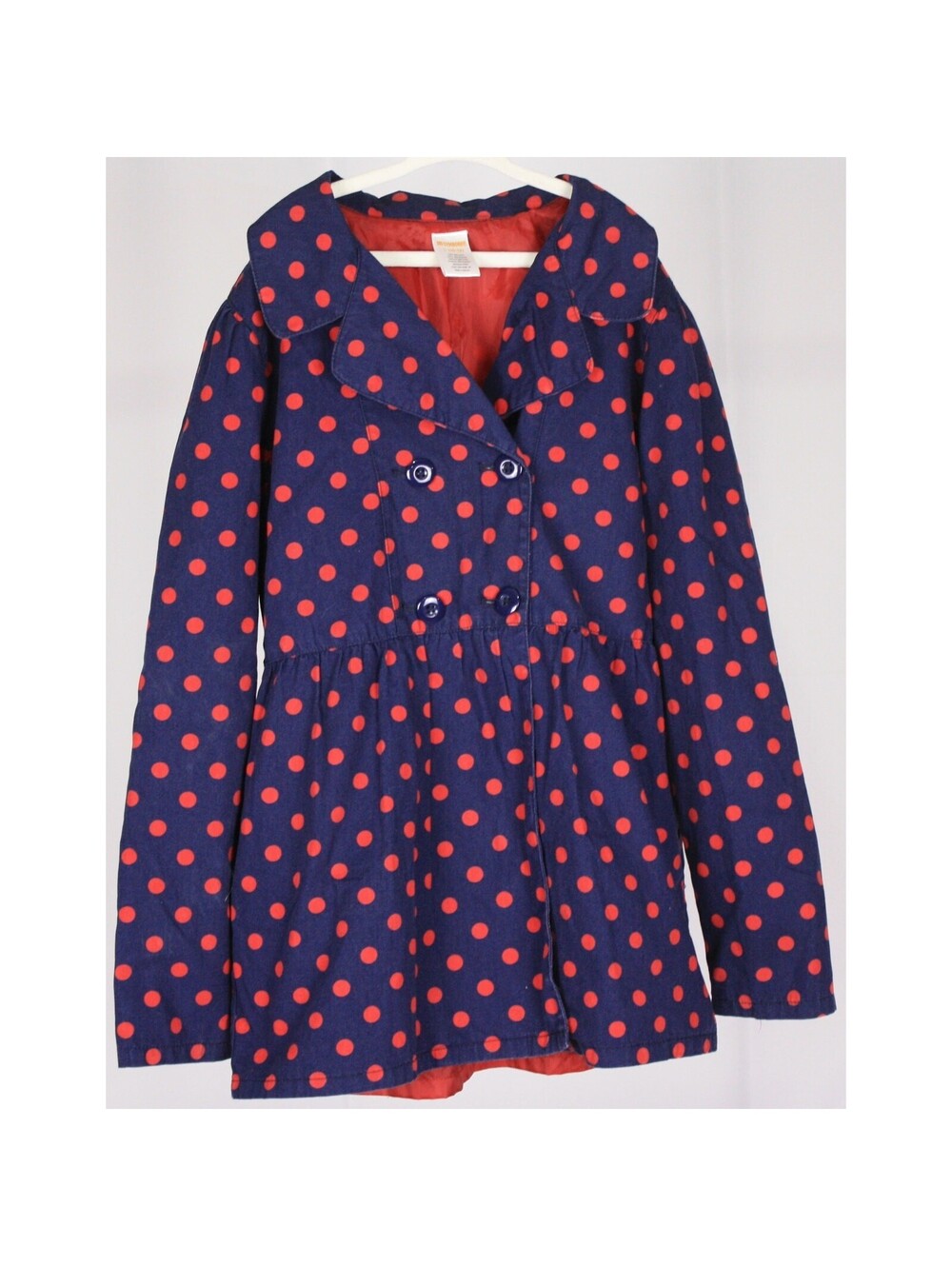 Gymboree Cherry Cute Polka Dot Top Navy Red Girls 10-12